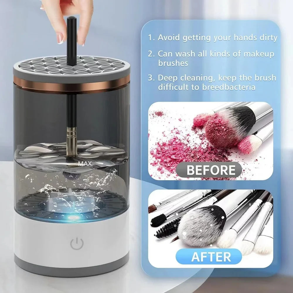 Revolutionary Automatic Makeup Brush Cleaner & Dryer - Effortless Cleaning for Flawless Beauty