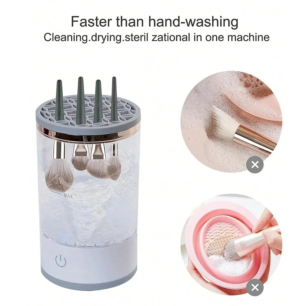Revolutionary Automatic Makeup Brush Cleaner & Dryer - Effortless Cleaning for Flawless Beauty