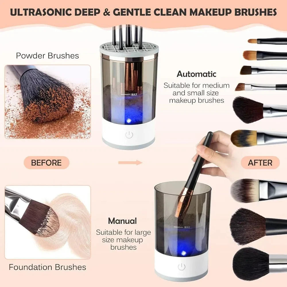 Revolutionary Automatic Makeup Brush Cleaner & Dryer - Effortless Cleaning for Flawless Beauty
