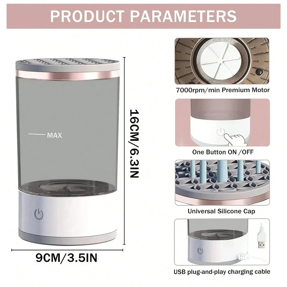 Revolutionary Automatic Makeup Brush Cleaner & Dryer - Effortless Cleaning for Flawless Beauty